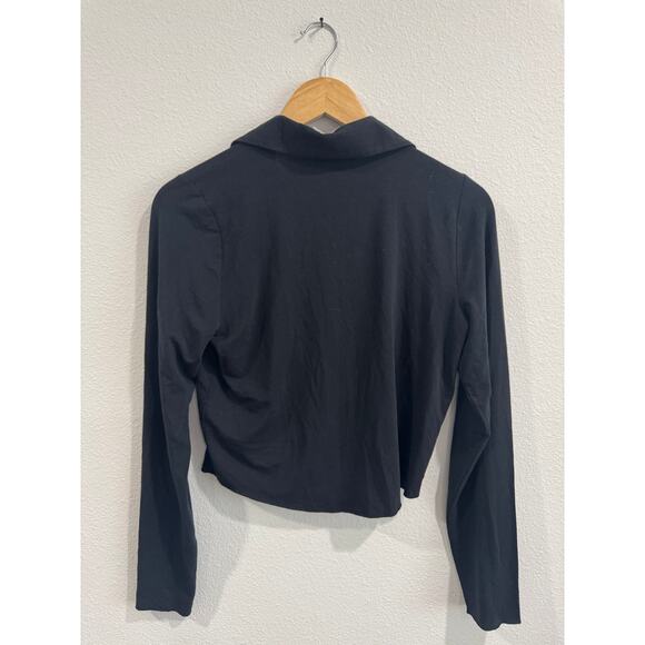 Wilfred black long sleeve knit button up - Picture 4 of 4